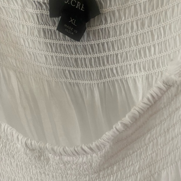 J. Crew White Smocked Dress - Picture 3 of 4